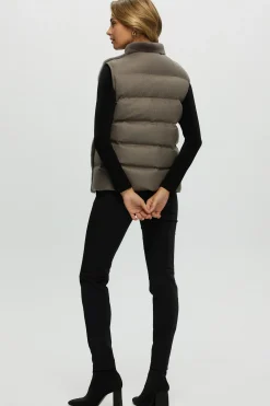 Reversible Select Shearling Lamb Vest With Loro Piana Cashmere & Wool Quilted Down Back