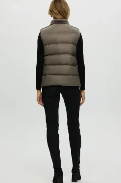 Reversible Select Shearling Lamb Vest With Loro Piana Cashmere & Wool Quilted Down Back