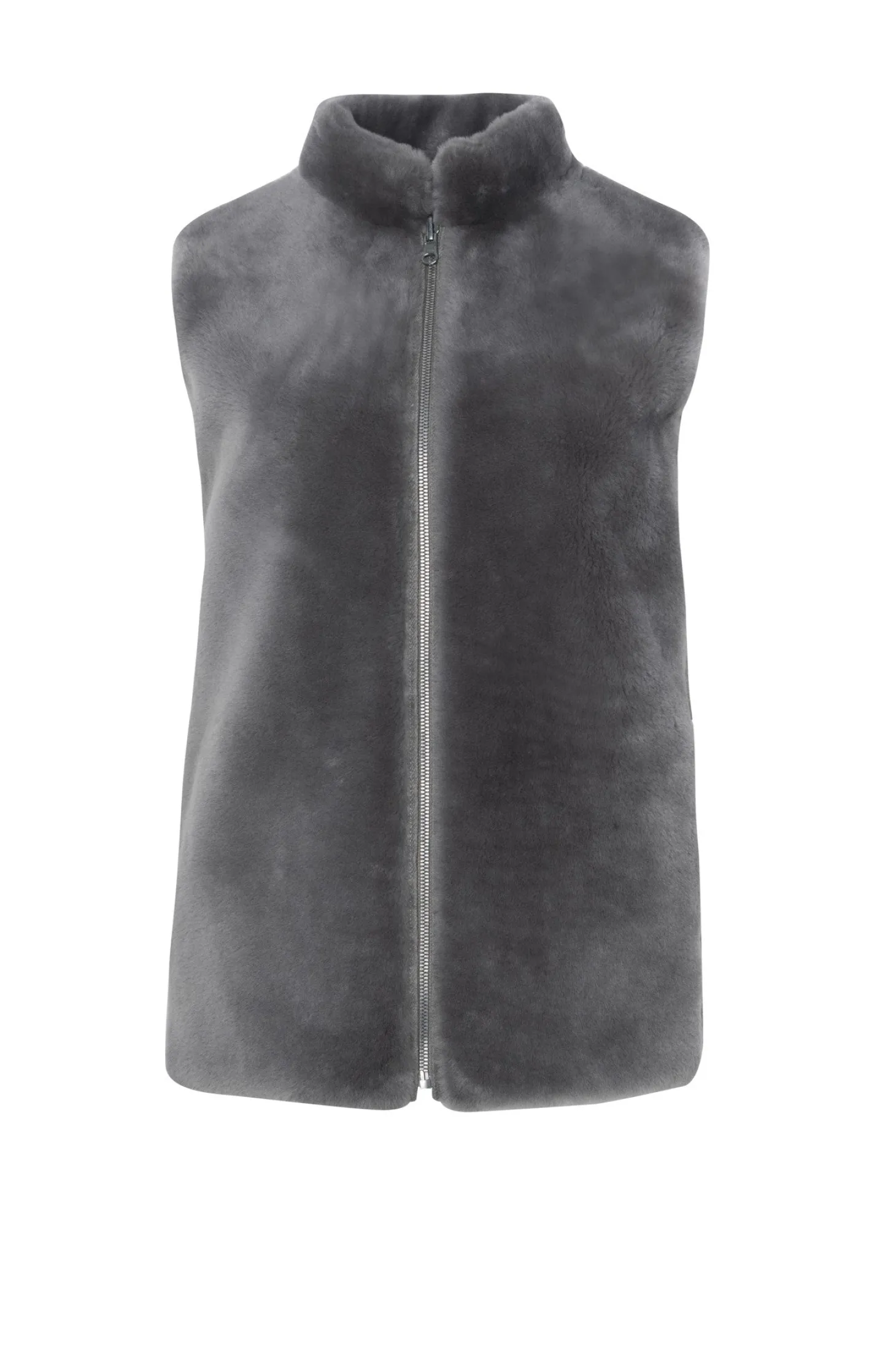 Reversible Select Shearling Lamb Vest With Loro Piana Cashmere & Wool Quilted Down Back