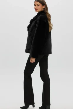 Reversible Select Shearling Lamb Jacket With Embroidered Trim