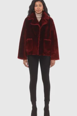 Reversible Select Shearling Lamb Jacket With Embroidered Trim