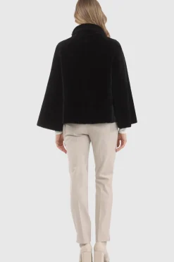 Reversible Select Shearling Jacket With Embroiderd Trim