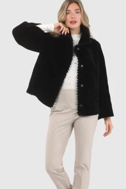 Reversible Select Shearling Jacket With Embroiderd Trim