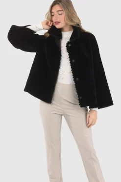 Reversible Select Shearling Jacket With Embroiderd Trim