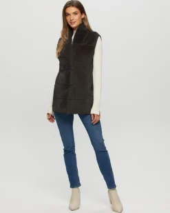 Reversible Select Shearling Lamb Vest With Select Cashmere & Wool Back