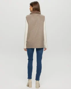 Reversible Select Shearling Lamb Vest With Select Cashmere & Wool Back