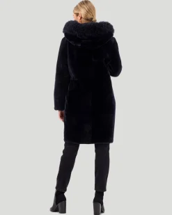 Reversible Shearling Lamb Parka With Select Cashmere Goat Trim