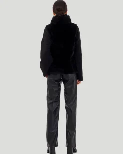 Reversible Shearling Lamb Vest With Select Cashmere Goat Collar