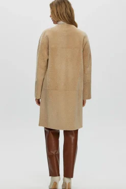 Reversible Shearling Lamb Short Coat