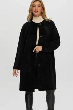 Reversible Shearling Lamb Short Coat