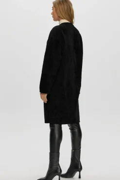 Reversible Shearling Lamb Short Coat