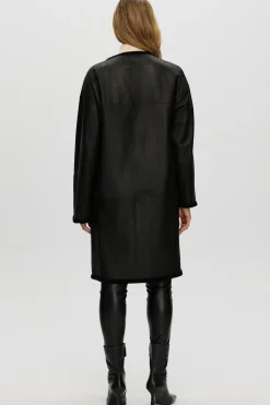 Reversible Shearling Lamb Short Coat