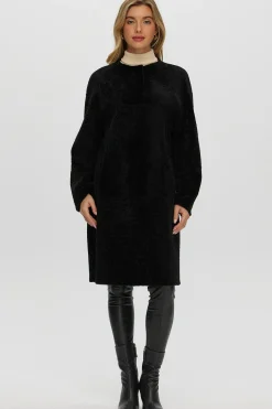 Reversible Shearling Lamb Short Coat