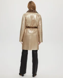 REVERSIBLE SHEARLING LAMB STROLLER, BELT