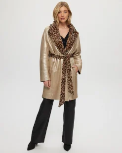 REVERSIBLE SHEARLING LAMB STROLLER, BELT