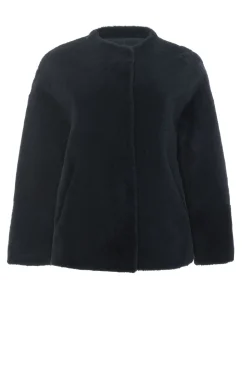 Reversible Shearling Lamb Collarless Jacket