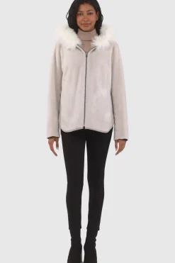 Reversible Shearling Lamb Zip Parka