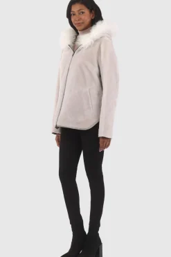 Reversible Shearling Lamb Zip Parka