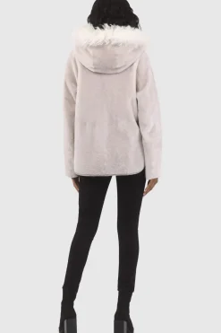 Reversible Shearling Lamb Zip Parka