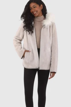 Reversible Shearling Lamb Zip Parka