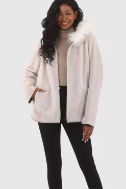 Reversible Shearling Lamb Zip Parka