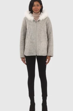 Reversible Shearling Lamb Zip Parka