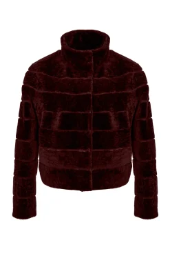 Reversible Textured Shearling Lamb Jacket