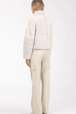 Reversible Textured Shearling Lamb Jacket