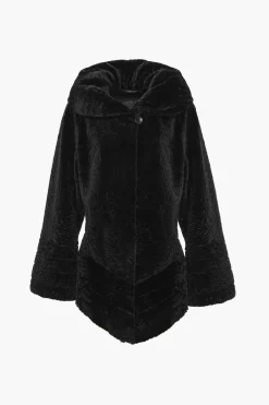 Reversible Textured Shearling Lamb Jacket