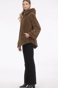 Reversible Textured Shearling Lamb Jacket