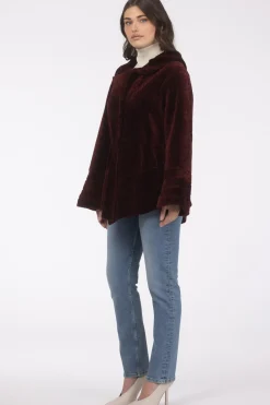 Reversible Textured Shearling Lamb Jacket