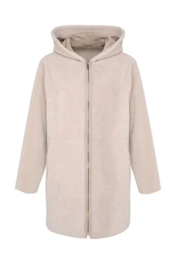 Reversible Textured Shearling Lamb Parka