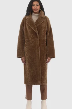 Reversible Textured Shearling Lamb Short Coat