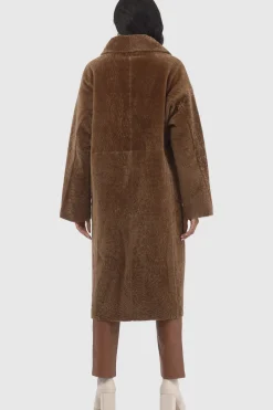 Reversible Textured Shearling Lamb Short Coat