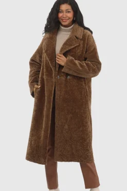 Reversible Textured Shearling Lamb Short Coat