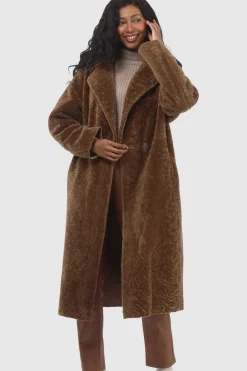 Reversible Textured Shearling Lamb Short Coat