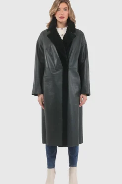 Reversible Textured Shearling Lamb Short Coat