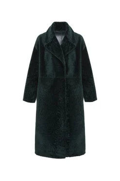 Reversible Textured Shearling Lamb Short Coat
