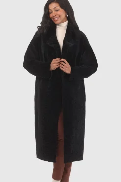 Reversible Textured Shearling Lamb Short Coat