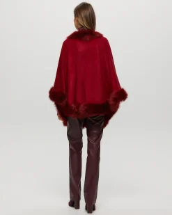 Select Cashmere Capelet With Toscana Shearling Lamb Trim