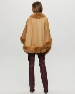 Select Cashmere Capelet With Toscana Shearling Lamb Trim
