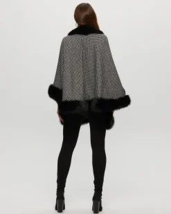 Select Cashmere Capelet With Toscana Shearling Lamb Trim