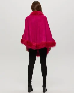 Select Cashmere Capelet With Toscana Shearling Lamb Trim
