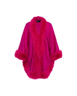 Select Cashmere Capelet With Toscana Shearling Lamb Trim