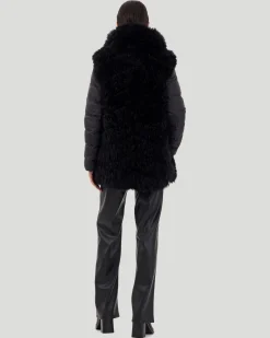 Select Cashmere Goat Chevron Jacket With Detachable Quilted Sleeves