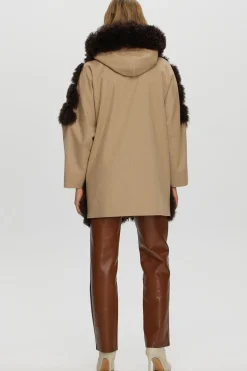 Select Cashmere Goat Diagonal Parka With Loro Piana Cashmere Sleeves And Back