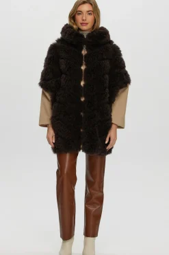 Select Cashmere Goat Diagonal Parka With Loro Piana Cashmere Sleeves And Back