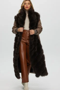 Select Cashmere Goat Diagonal Coat With Loro Piana Cashmere Sleeves And Back