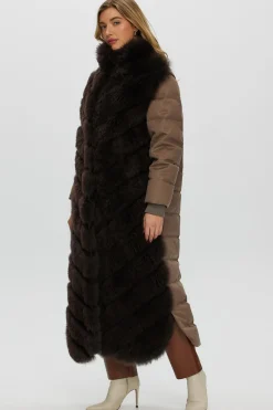 Select Cashmere Goat Diagonal Coat With Loro Piana Cashmere Sleeves And Back