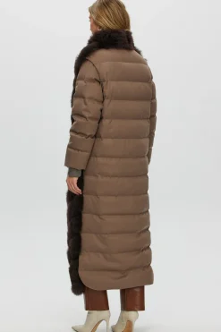 Select Cashmere Goat Diagonal Coat With Loro Piana Cashmere Sleeves And Back